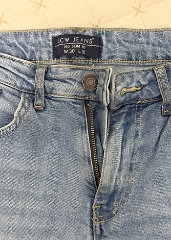 Erkek Mavi Bol KesimKot Pantolon - Görsel 3