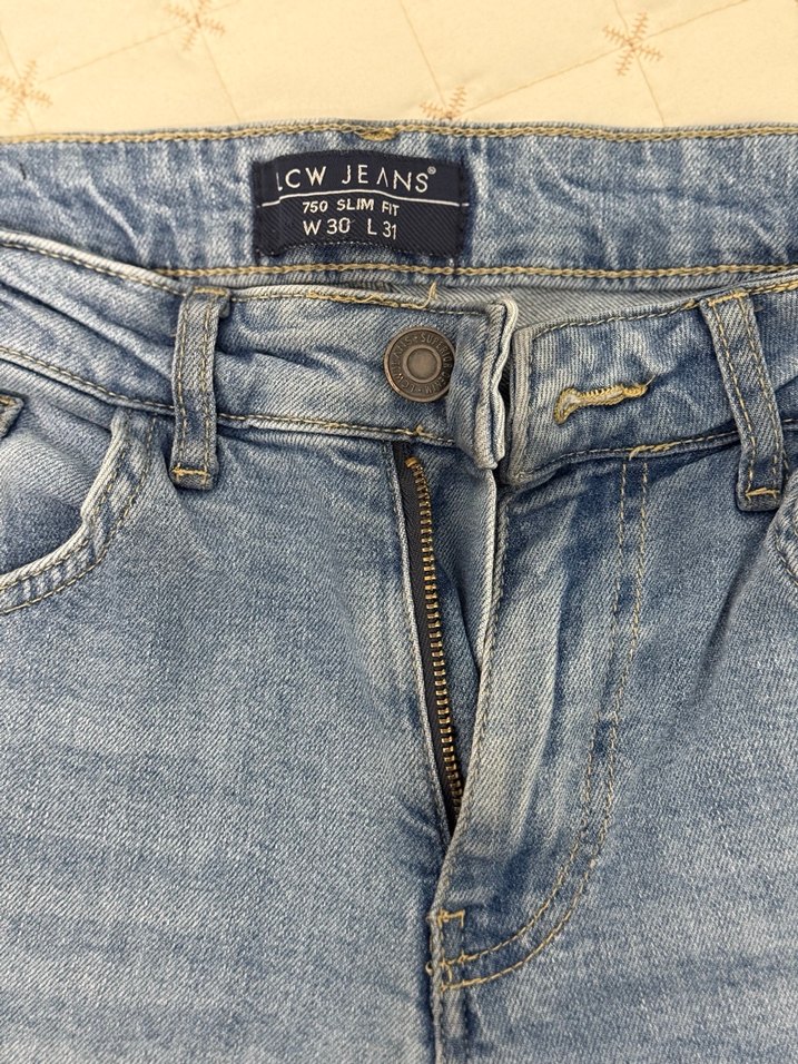 Erkek Mavi Bol KesimKot Pantolon - Görsel 3