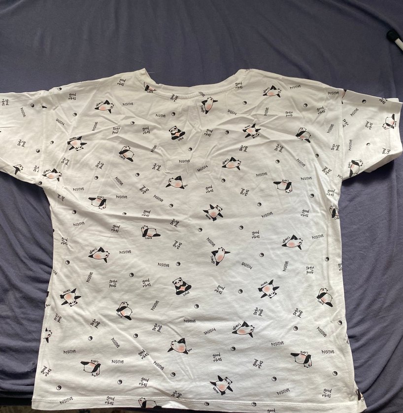 Panda baskılı defacto beyaz tshirt - Görsel 3