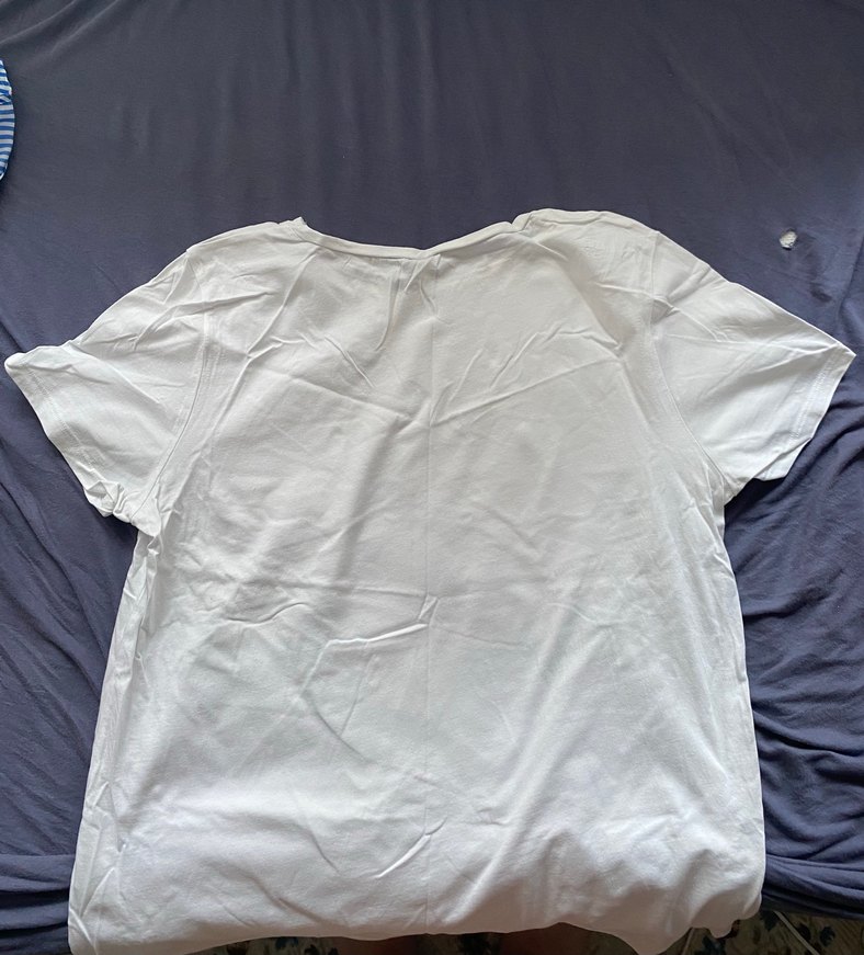 Beyaz Kadın Kısa Kollu Baskılı Tişört - Görsel 3