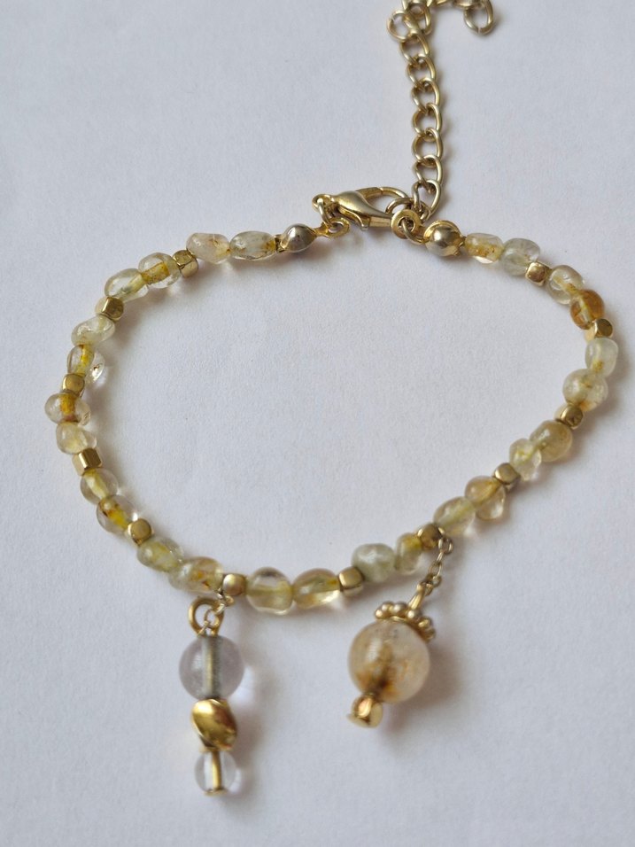 Altın Renkli Boncuklu Bohem Bileklik - Görsel 2