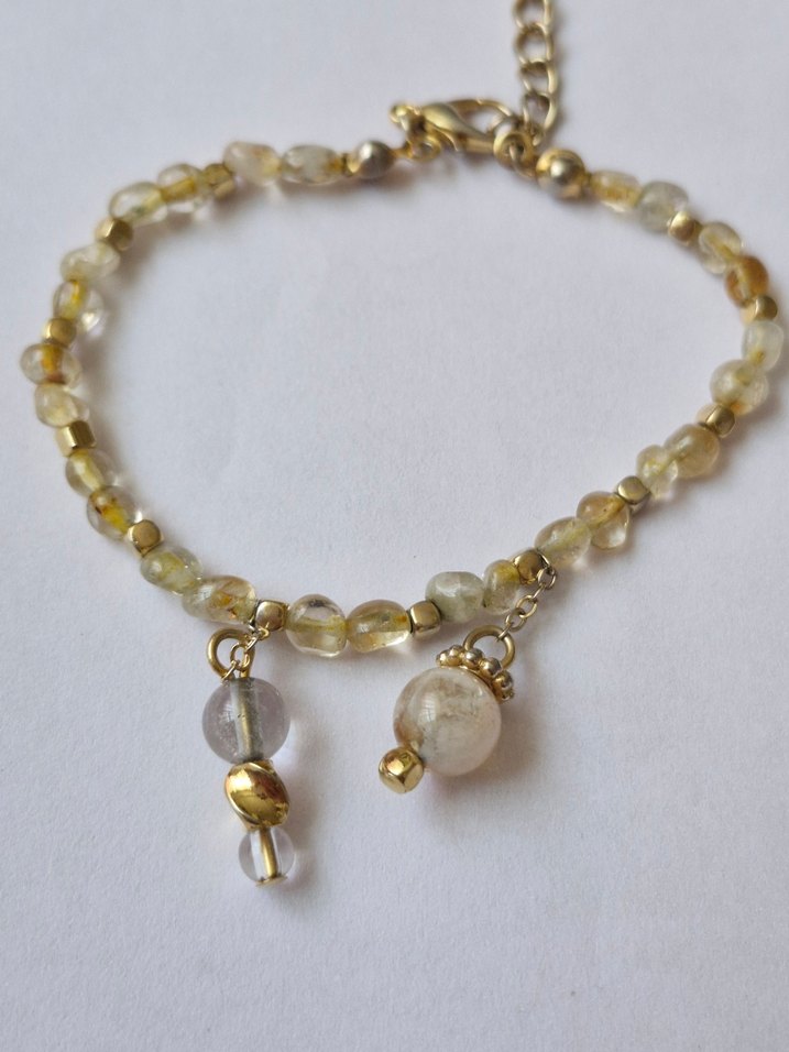 Altın Renkli Boncuklu Bohem Bileklik - Görsel 4