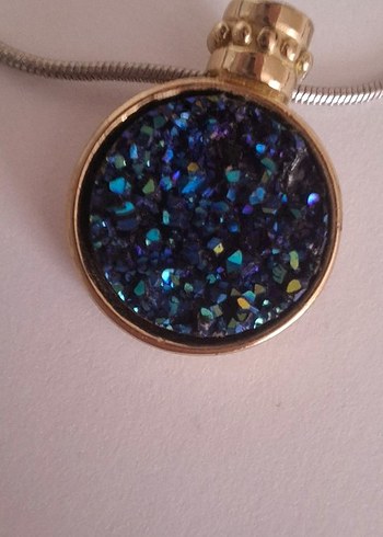 Mavi Parıltılı Kadın Kolye - Görsel 5