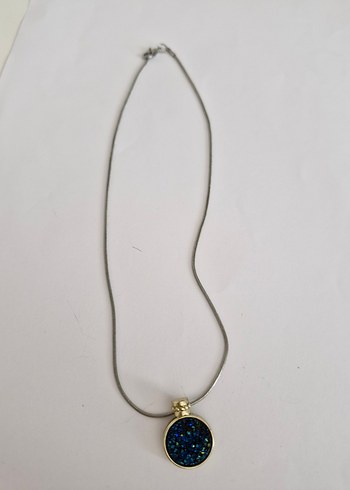 Mavi Parıltılı Kadın Kolye - Görsel 6