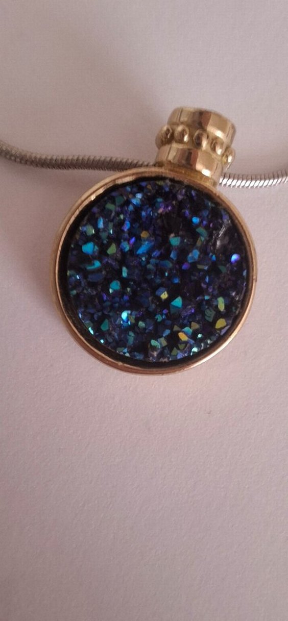 Mavi Parıltılı Kadın Kolye - Görsel 5