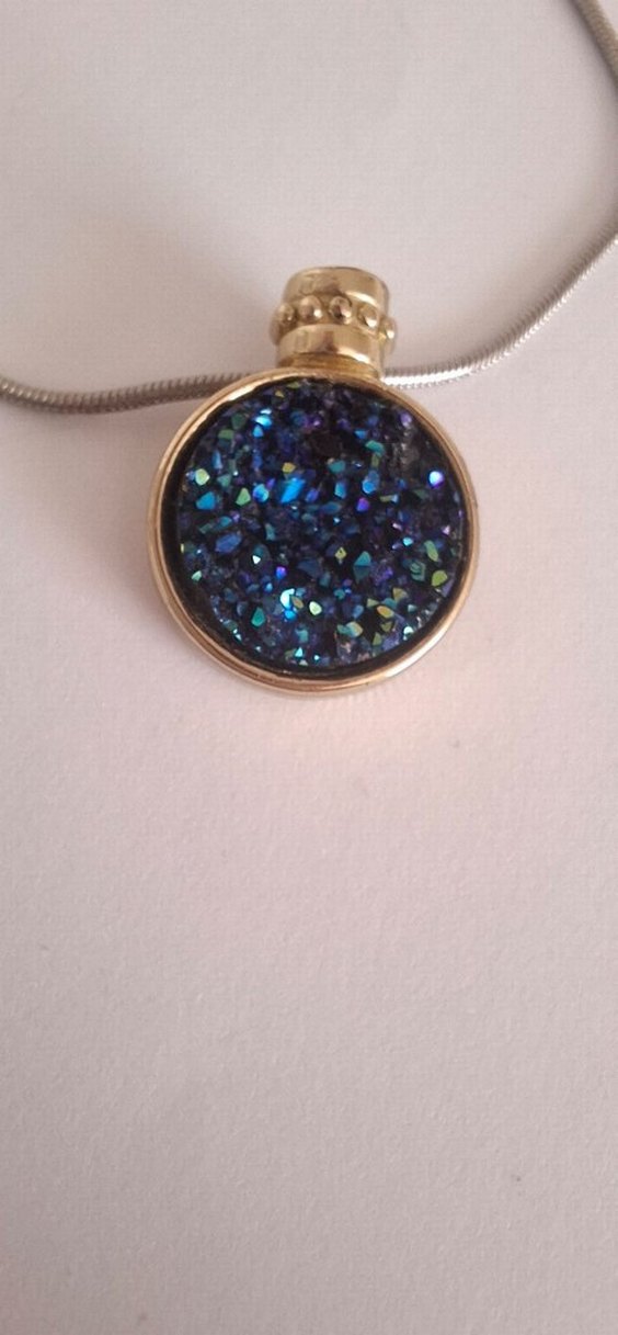 Mavi Parıltılı Kadın Kolye - Görsel 4