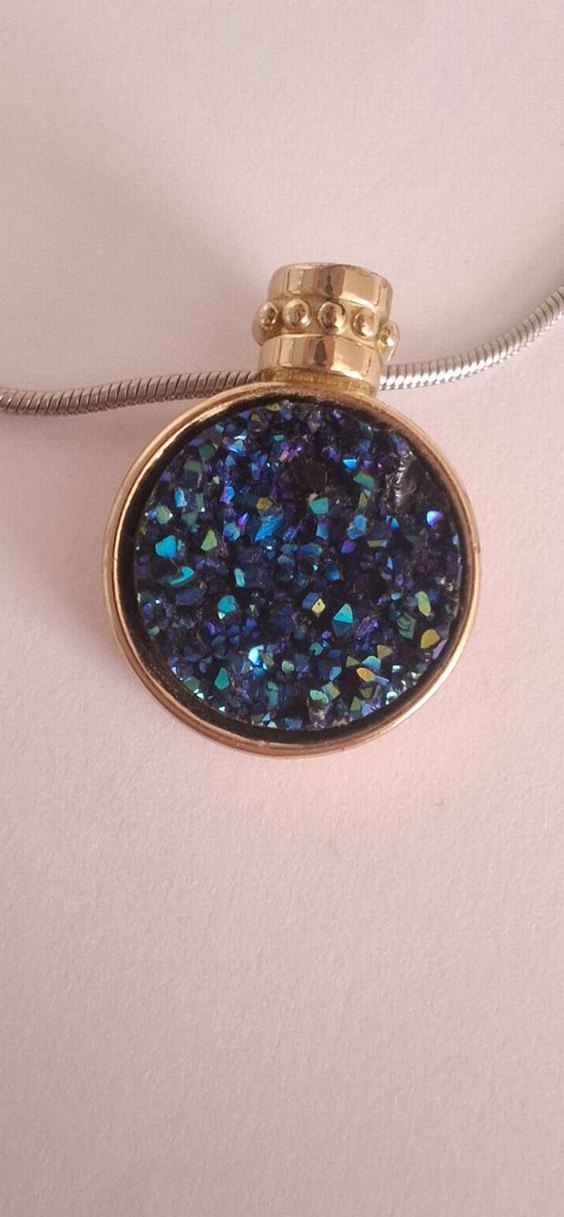 Mavi Parıltılı Kadın Kolye - Görsel 3