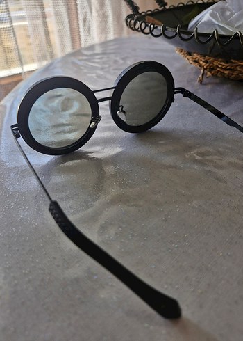 Siyah Punk Tarzı Yuvarlak Ayarlanabilir Güneş Gözlüğü - Görsel 6