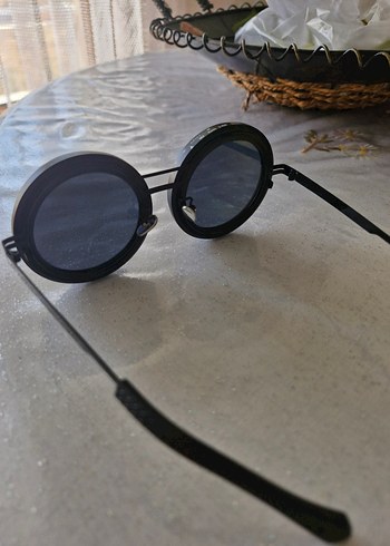 Siyah Punk Tarzı Yuvarlak Ayarlanabilir Güneş Gözlüğü - Görsel 14