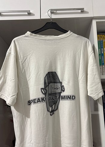 tek beden Beden beyaz Renk Beyaz Baskılı Tişört