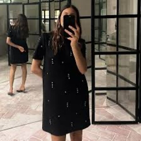 Zara Zara taşlı elbise
