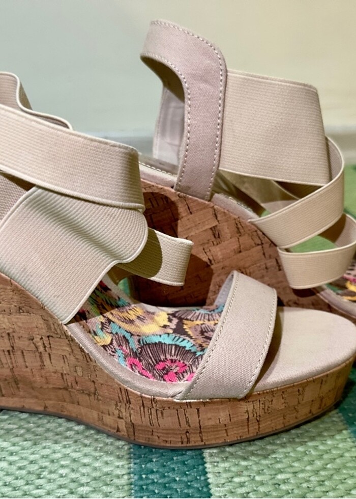 Dolgu topuk rahay ayakkabı - Görsel 3