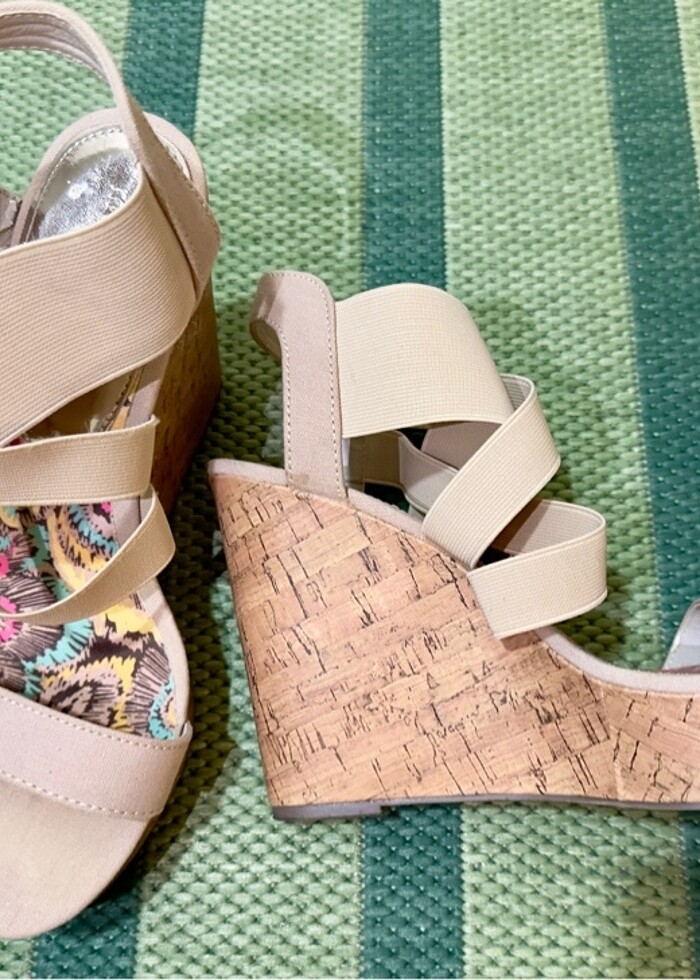 Dolgu topuk rahay ayakkabı - Görsel 2