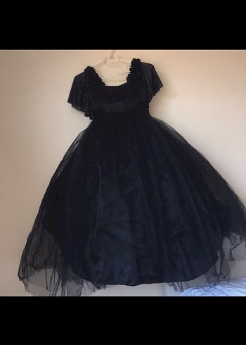 Siyah Uzun Gotik Çocuk abiye
