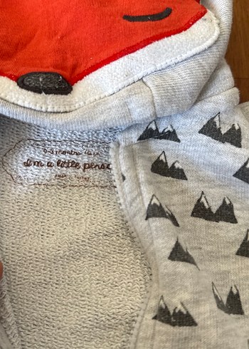 Gri Baskılı Uzun Kollu Erkek Bebek Takımı - Görsel 6