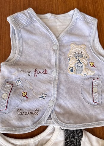 Yeşil Düğmeli Erkek Bebek Atlet Body - Görsel 6