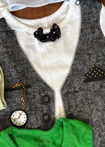 Yeşil Düğmeli Erkek Bebek Atlet Body - Görsel 3