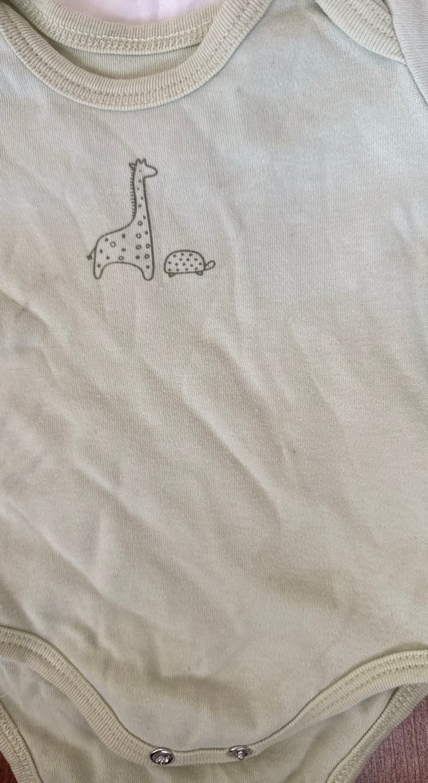 Yeşil Düğmeli Erkek Bebek Atlet Body - Görsel 5