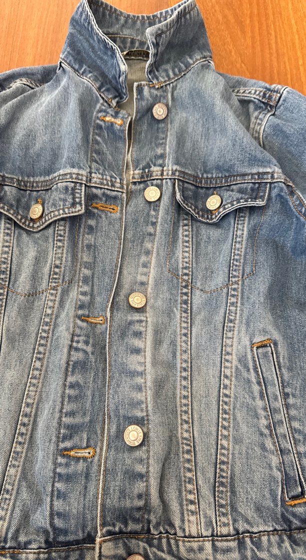 Düğmeli Kadın Mavi Denim Ceket - Görsel 2