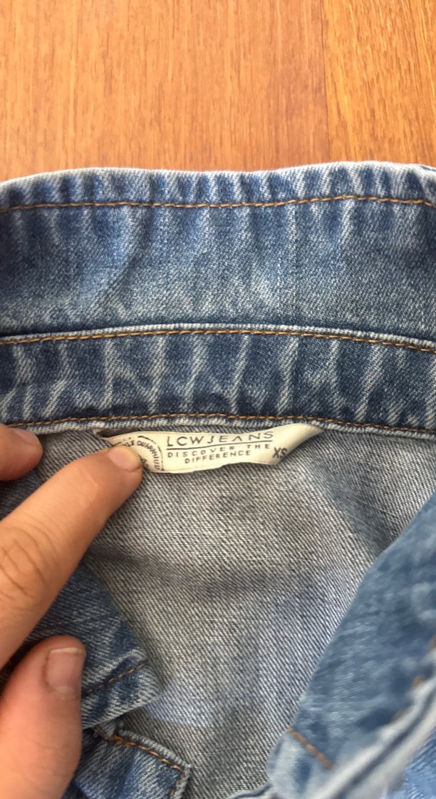 Düğmeli Kadın Mavi Denim Ceket - Görsel 3