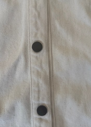 Beyaz Keten Düğmeli erkek Gömlek unisex - Görsel 3