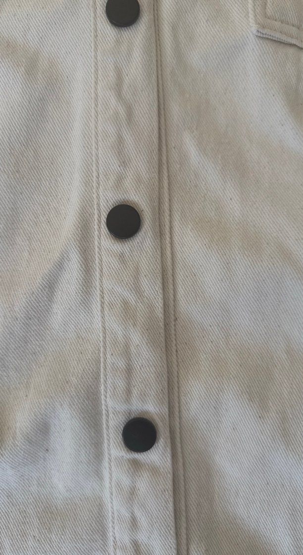 Beyaz Keten Düğmeli erkek Gömlek unisex - Görsel 3