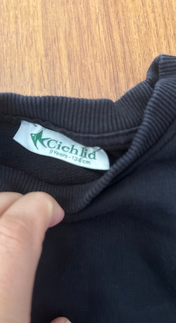 Siyah kız Çocuk Örgü Detaylı Sweatshirt 8-9 yaş - Görsel 3