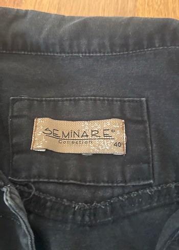 Düğmeli Siyah Kadın Denim Ceket - Görsel 3