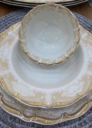 Beyaz Altın Desenli Yemek Takımı - Görsel 4