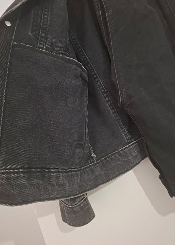 Düğmeli Siyah Çocuk Kot Takım - Görsel 3