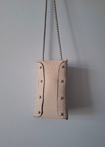 Bej taşlı çanta - Görsel 3