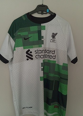Erkek Yeşil beyaz Kısa Kollu Liverpool Forma