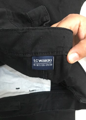 15-16 Yaş Beden siyah Renk Siyah erkek çocuk Kumaş Pantolon Regular Fit
