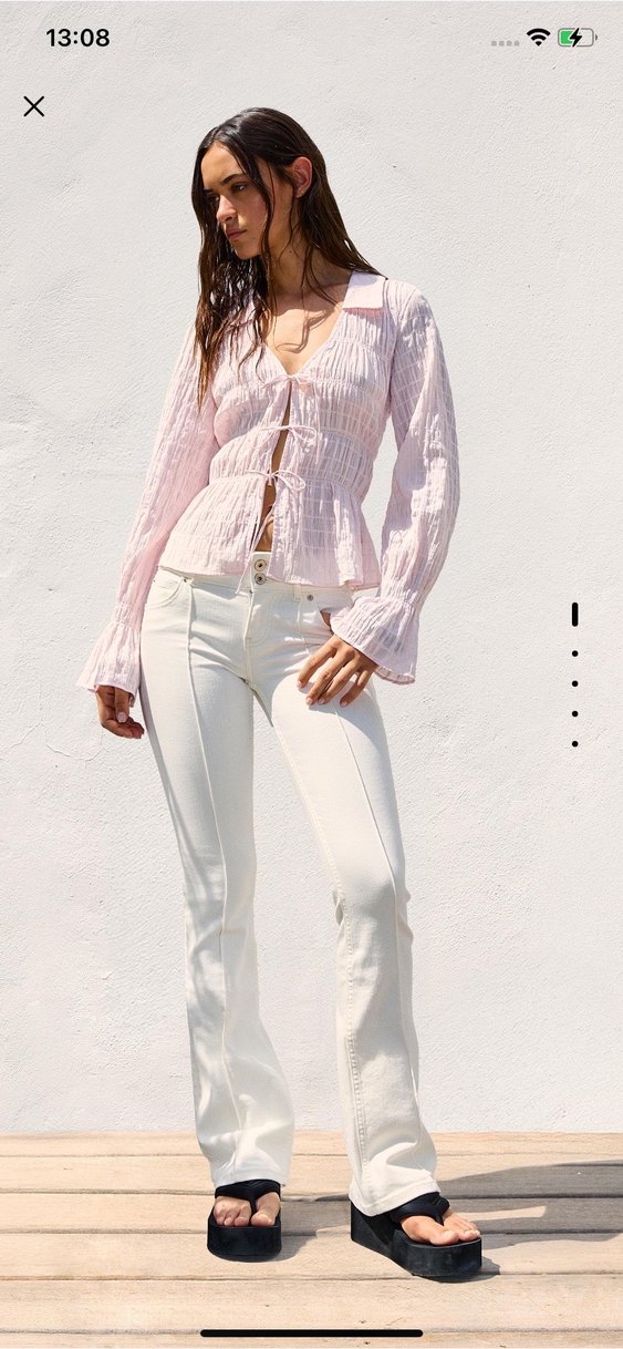 Büzgülü rustik gömlek - Görsel 3