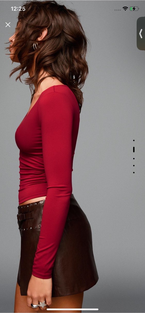 Büzgülü uzun kollu v yaka bluz - Görsel 2