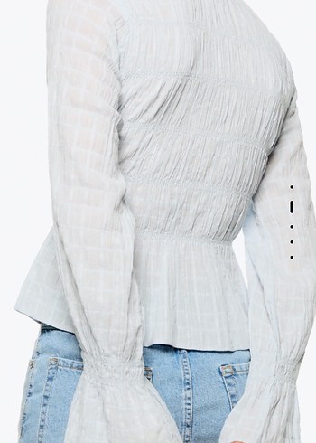Büzgülü rustik gömlek - Görsel 4