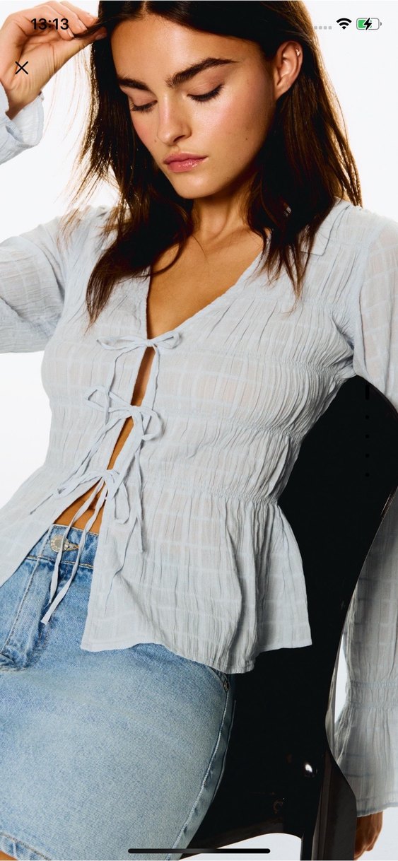 Büzgülü rustik gömlek - Görsel 3