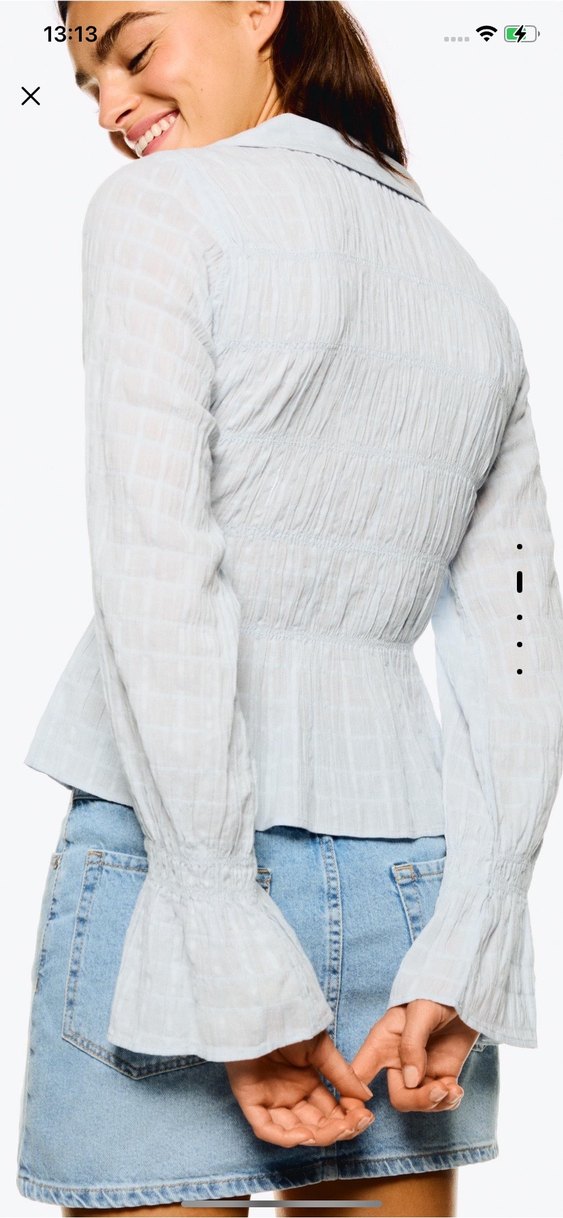 Büzgülü rustik gömlek - Görsel 4