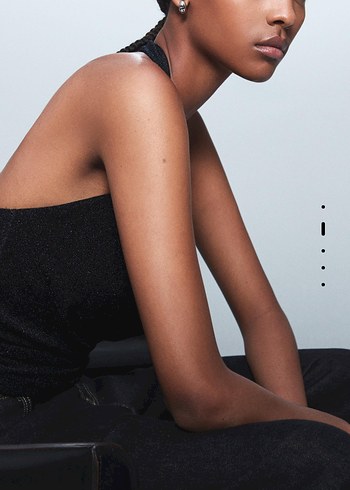 Parlak simli halter top - Görsel 2