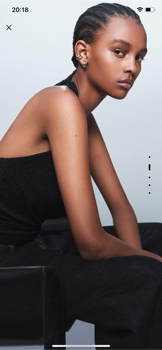 Parlak simli halter top - Görsel 2