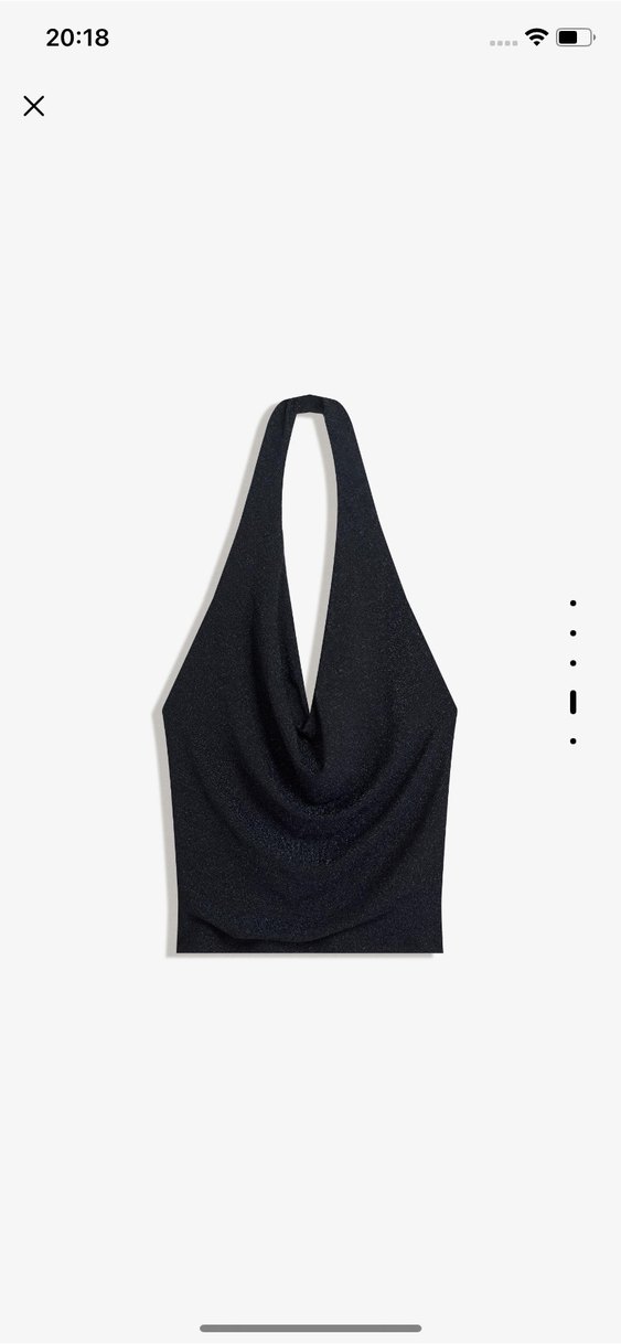 Parlak simli halter top - Görsel 4