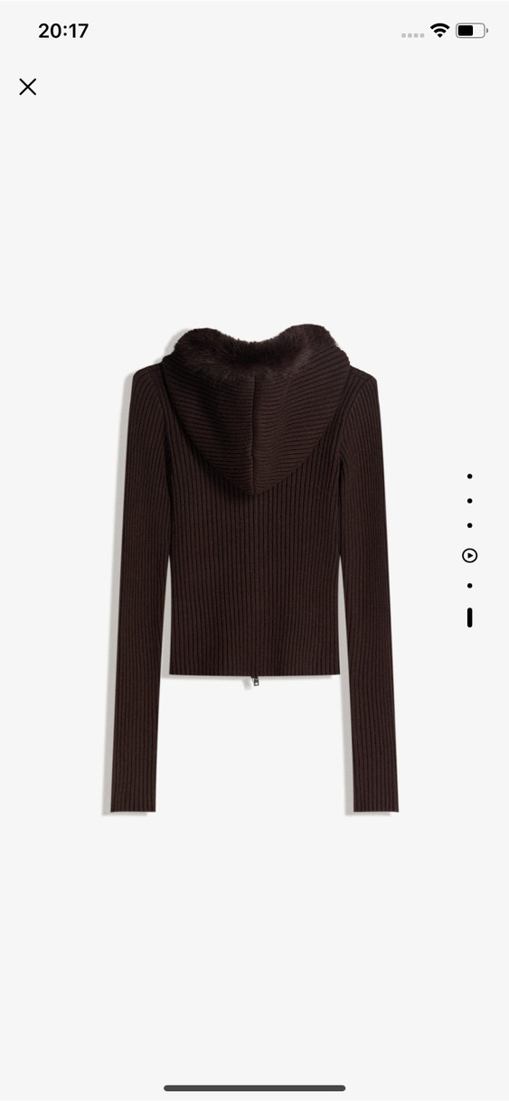 Suni kürk kapüşonlu hırka - Görsel 4