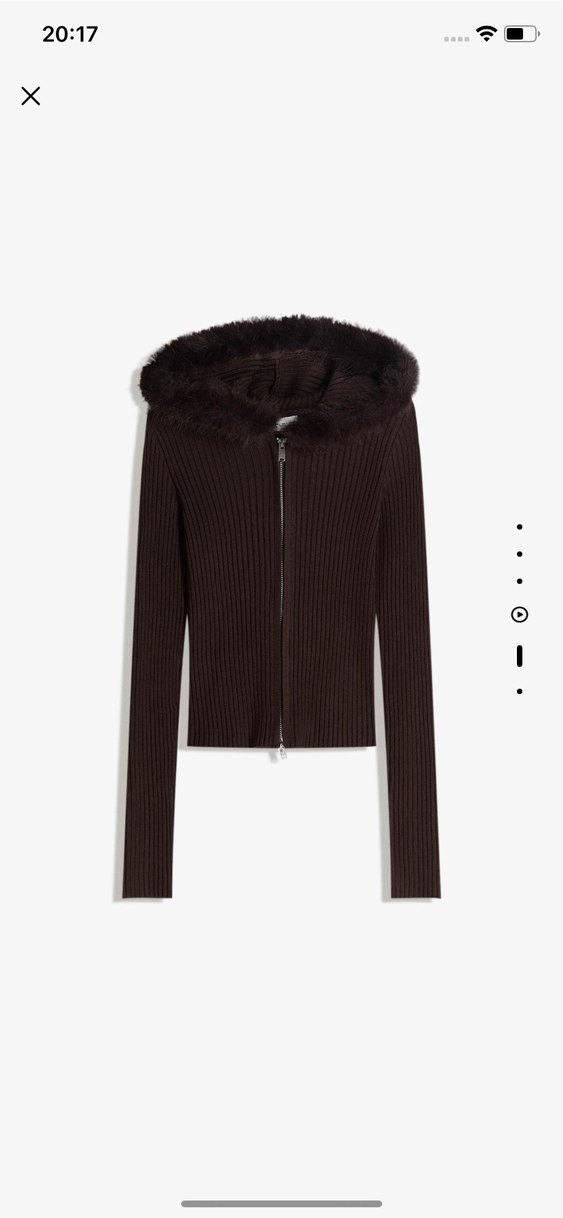 Suni kürk kapüşonlu hırka - Görsel 3