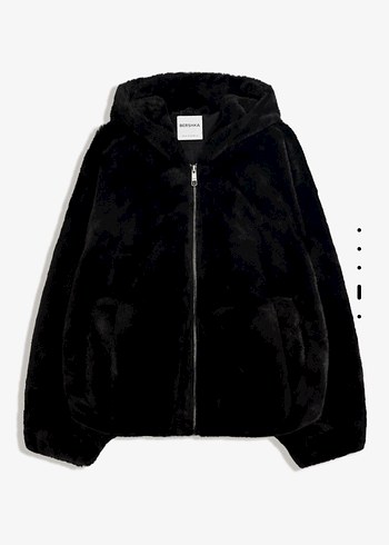 Kapüşonlu Kadın Suni Kürk Mont - Görsel 4