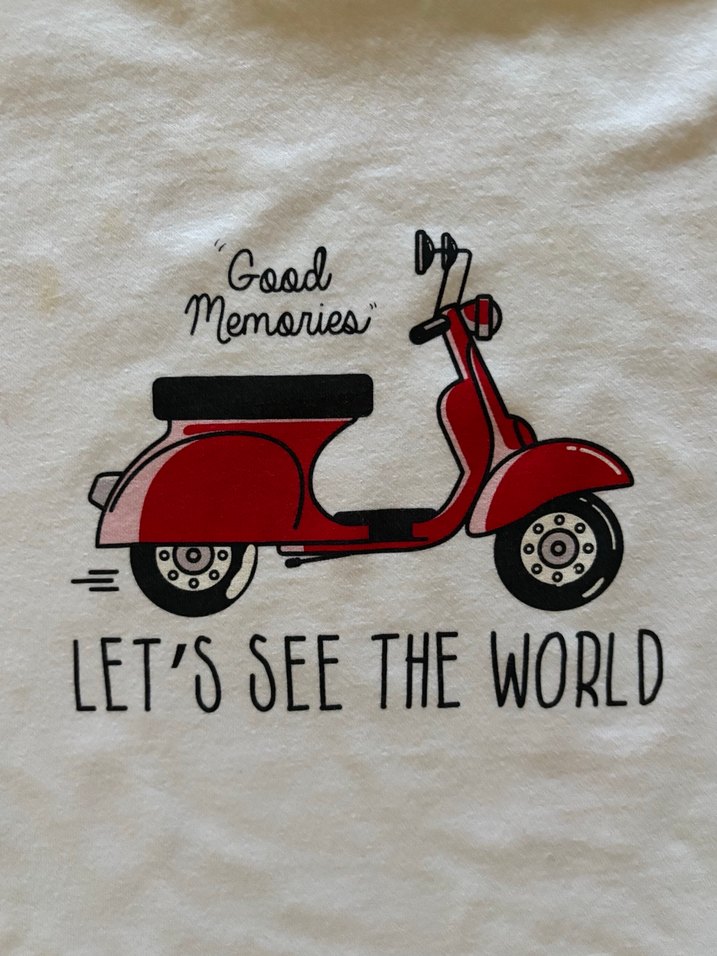 LC Waikiki Ekru Bisiklet Yaka Baskılı Tişört - Görsel 2