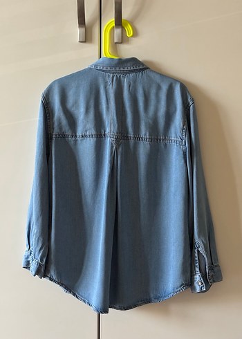 Zara Mavi Denim Gömlek - Görsel 7