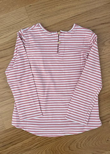 Zara Pembe/Beyaz Denizci Çizgili Tişört - Görsel 4