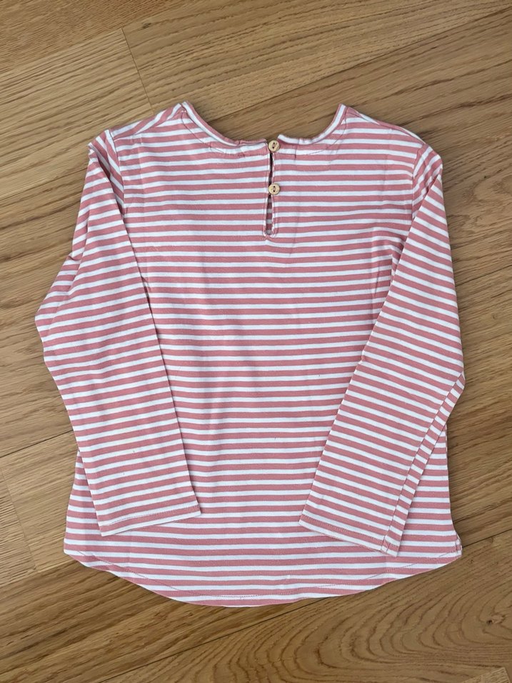 Zara Pembe/Beyaz Denizci Çizgili Tişört - Görsel 4