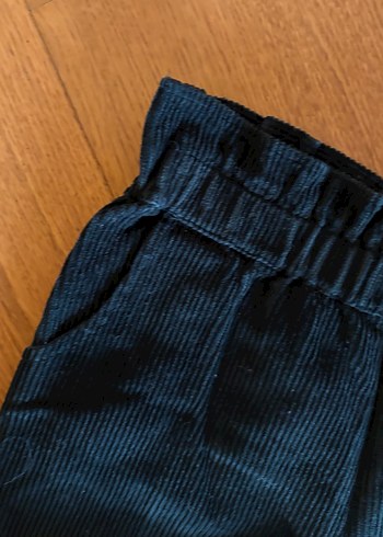 Mango Siyah Fitilli Kadife Pantolon - Görsel 3