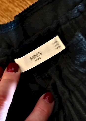 Mango Siyah Fitilli Kadife Pantolon - Görsel 2